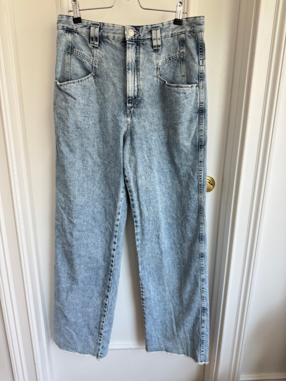 ISABEL MARANT Dilesqui High-Rise Wide-Leg Jeans Size FR 40 - Picture 5 of 11